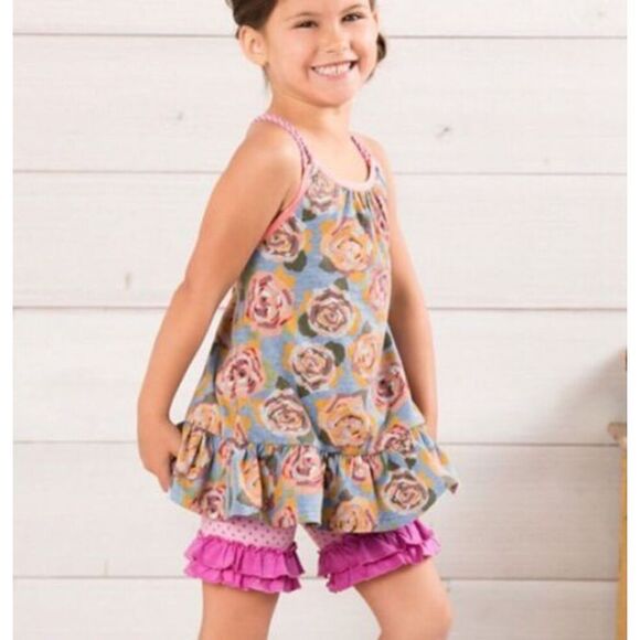 Matilda Jane Girls Size 10 Capture The Flag‎ Shorties Twister Tank - Picture 1 of 5